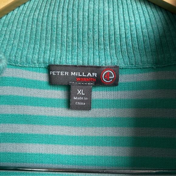 Peter Millar Warmth 1/4 Zip Pullover in Teal - Picture 3 of 5